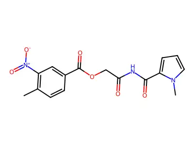 [2-[(1-Methylpyrrole-2-carbonyl)amino]-2-oxoethyl] 4-methyl-3-nitrobenzoate structure
