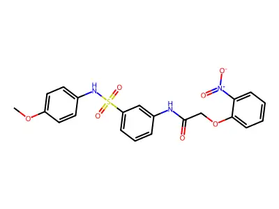N-[3-[(4-methoxyphenyl)sulfamoyl]phenyl]-2-(2-nitrophenoxy)acetamide structure