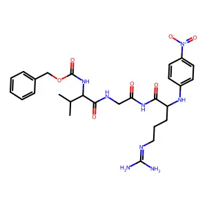 Carbobenzoxyvalyl-glycyl-arginine-4-nitroanilide structure