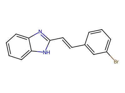 (E)-2-(3-bromostyryl)-1H-benzo[d]imidazole structure