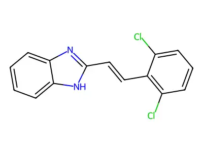 2-[2-(2,6-dichlorophenyl)ethenyl]-1H-benzimidazole structure