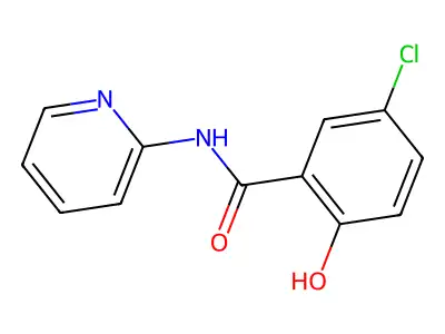 5-chloro-2-hydroxy-N-pyridin-2-ylbenzamide structure
