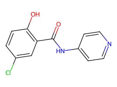 5-chloro-2-hydroxy-N-(pyridin-4-yl)benzamide structure