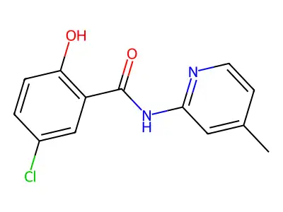 Benzamide, 5-chloro-2-hydroxy-N-(4-methyl-2-pyridinyl)- structure
