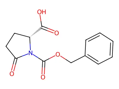 1-(Phenylmethyl) (2S)-5-oxo-1,2-pyrrolidinedicarboxylate structure