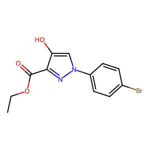 ethyl 1-(4-bromophenyl)-4-hydroxy-1H-pyrazole-3-carboxylate structure