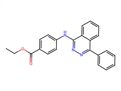 Ethyl 4-((4-phenylphthalazin-1-yl)amino)benzoate structure