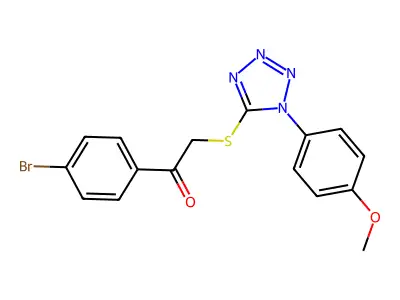 1-(4-Bromophenyl)-2-[1-(4-methoxyphenyl)tetrazol-5-yl]sulfanylethanone structure