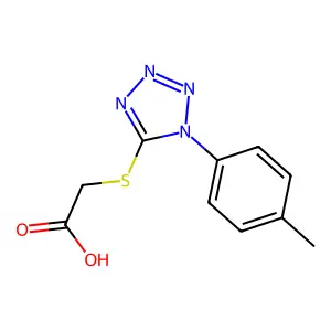 [1-(4-Tolyl)tetrazol-5-ylthio]acetic acid structure