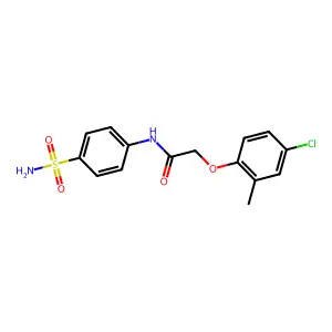 2-(4-chloro-2-methylphenoxy)-N-(4-sulfamoylphenyl)acetamide structure