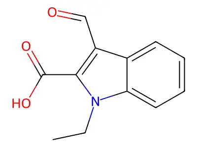1-ethyl-3-formyl-1H-indole-2-carboxylic acid structure