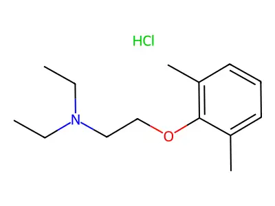 Triethylamine, 2-(2,6-xylyloxy)-, hydrochloride structure