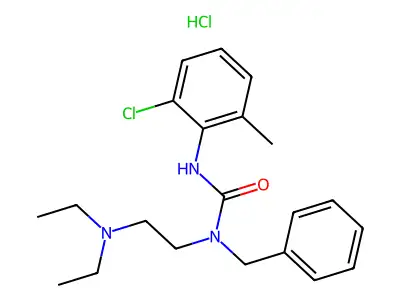 Urea, 1-benzyl-3-(6-chloro-o-tolyl)-1-(2-(diethylamino)ethyl)-, hydrochloride structure