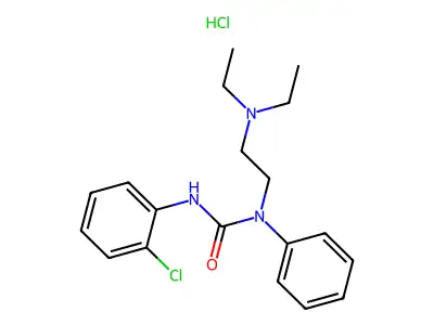 Urea, 1-(o-chlorophenyl)-3-(2-(diethylamino)ethyl)-3-phenyl-, hydrochloride structure