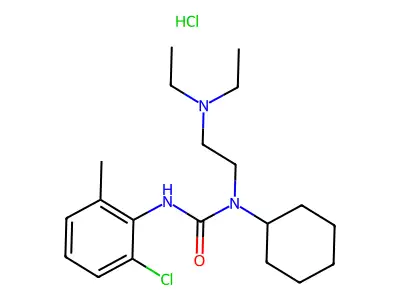 Urea, 1-(6-chloro-o-tolyl)-3-cyclohexyl-3-(2-(diethylamino)ethyl)-, hydrochloride structure