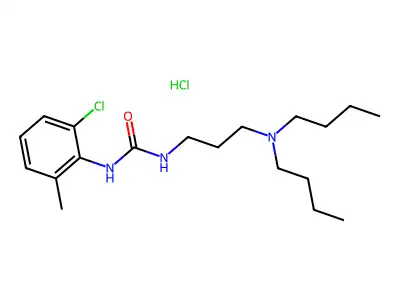 Urea, 1-(6-chloro-o-tolyl)-3-(3-(dibutylamino)propyl)-, hydrochloride structure