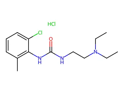 Urea, 1-(6-chloro-o-tolyl)-3-(2-(diethylamino)ethyl)-, hydrochloride structure