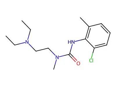Urea, 1-(6-chloro-o-tolyl)-3-(2-(diethylamino)ethyl)-3-methyl-, hydrochloride structure