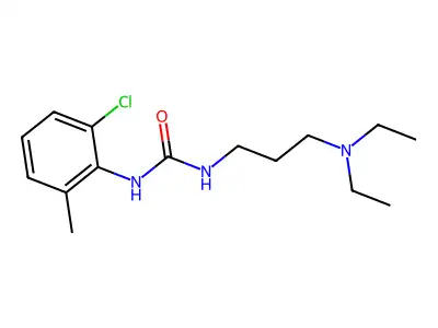Urea, 1-(6-chloro-o-tolyl)-3-(3-(diethylamino)propyl)-, hydrochloride structure