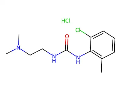 Urea, 1-(6-chloro-o-tolyl)-3-(2-(dimethylamino)ethyl)-, hydrochloride structure