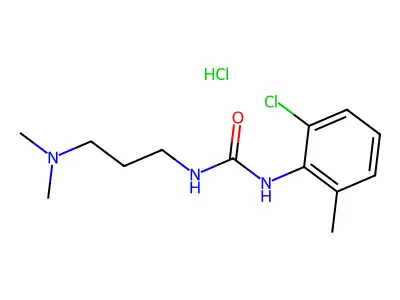 Urea, 1-(6-chloro-o-tolyl)-3-(3-(dimethylamino)propyl)-, hydrochloride structure