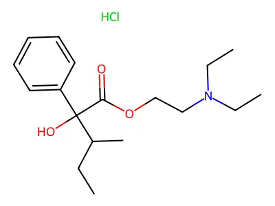 alpha-sec-Butylmandelic acid 2-(diethylamino)ethyl ester hydrochloride structure