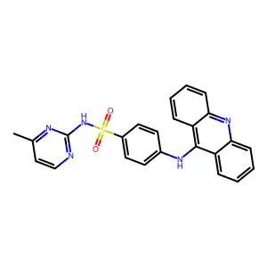 Benzenesulfonamide, 4-(9-acridinylamino)-N-(4-methyl-2-pyrimidinyl)- structure