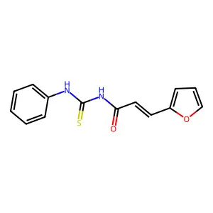 2-Propenamide, 3-(2-furanyl)-N-[(phenylamino)thioxomethyl]- structure