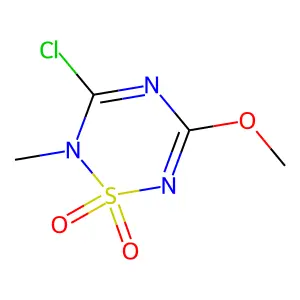 2H-1,2,4,6-Thiatriazine, 3-chloro-5-methoxy-2-methyl-, 1,1-dioxide structure