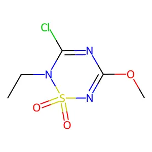 2H-1,2,4,6-Thiatriazine, 3-chloro-2-ethyl-5-methoxy-, 1,1-dioxide structure