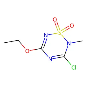 2H-1,2,4,6-Thiatriazine, 3-chloro-5-ethoxy-2-methyl-, 1,1-dioxide structure