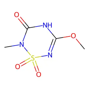 2H-1,2,4,6-Thiatriazin-3(4H)-one, 5-methoxy-2-methyl-, 1,1-dioxide structure
