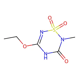 2H-1,2,4,6-Thiatriazin-3(4H)-one, 5-ethoxy-2-methyl-, 1,1-dioxide structure