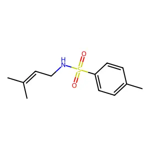4-methyl-N-(3-methylbut-2-enyl)benzenesulfonamide structure