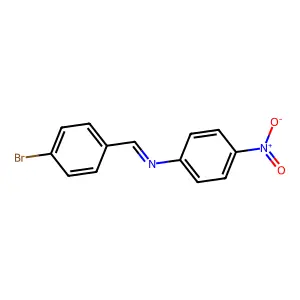 p-Bromobenzylidene-(4-nitrophenyl)-amine structure