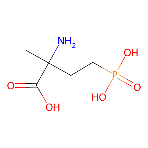 2-Amino-2-methyl-4-phosphonobutanoic acid structure
