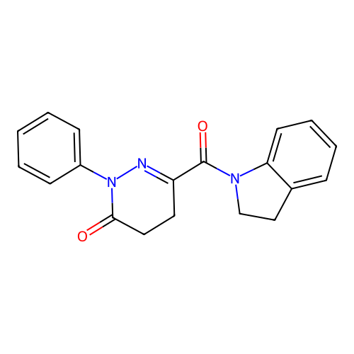 6-(indoline-1-carbonyl)-2-phenyl-4,5-dihydropyridazin-3(2H)-one structure