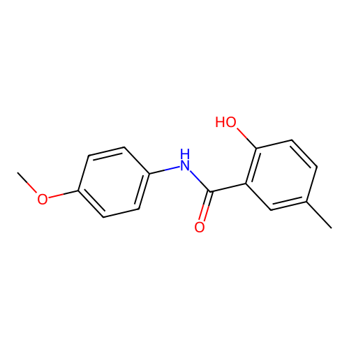2-hydroxy-N-(4-methoxyphenyl)-5-methyl-benzamide structure