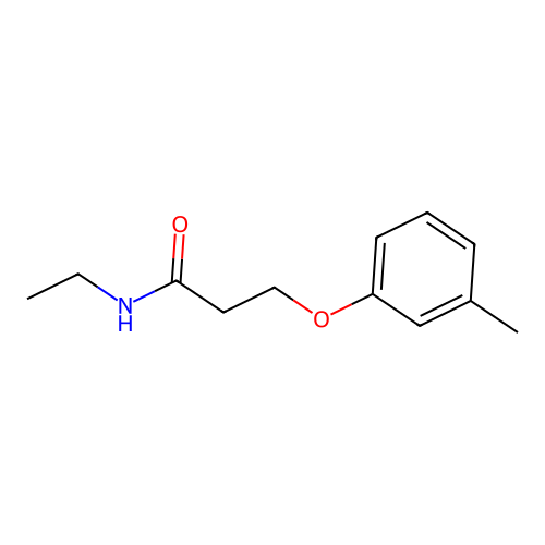 N-ethyl-3-(3-methylphenoxy)propanamide structure