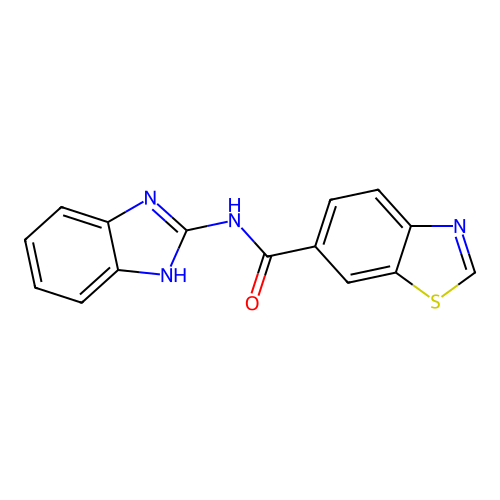 N-(1H-benzo[d]imidazol-2-yl)benzo[d]thiazole-6-carboxamide structure
