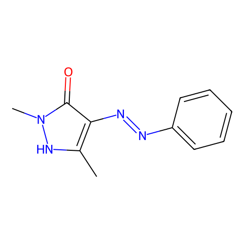 (4Z)-2,5-dimethyl-4-(phenylhydrazinylidene)pyrazol-3-one structure