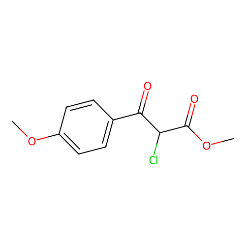 Methyl 2-chloro-3-oxo-3-(p-methoxyphenyl)propionate structure