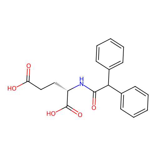 (S)-2-(2,2-diphenylacetamido)pentanedioic acid structure