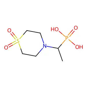 1-(1,1-Dioxido-4-thiomorpholinyl)ethylphosphonic acid structure