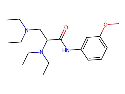 2,3-Bis(diethylamino)-N-(3-methoxyphenyl)propanimidic acid structure