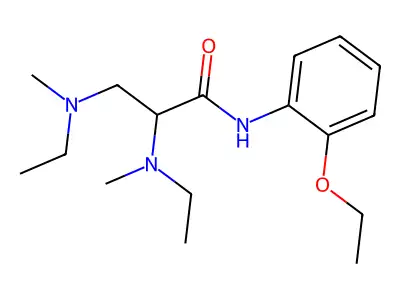 Propionanilide, 2,3-bis(ethylmethylamino)-2'-ethoxy- structure