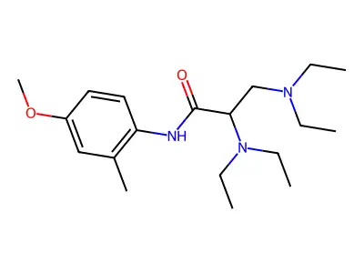 p-Propionanisidide, 2,3-bis(diethylamino)-2'-methyl- structure