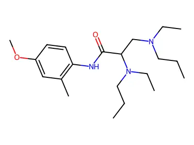 p-Propionanisidide, 2,3-bis(ethylpropylamino)-2'-methyl- structure