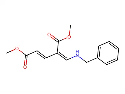 dimethyl (E)-4-[(Z)-(benzylamino)methylidene]-2-pentenedioate structure