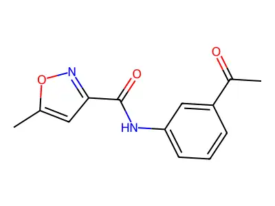 N-(3-acetylphenyl)-5-methylisoxazole-3-carboxamide structure